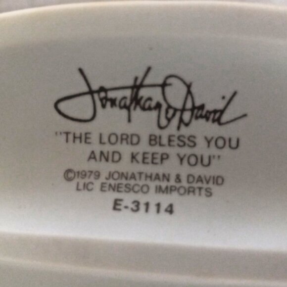 VTG Precious Moments "The Lord Bless You And Keep You" #E-3114 retired Signed - Picture 10 of 11